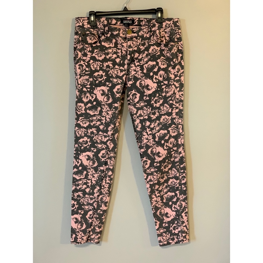 Forever 21 Pink Floral Women Jeans
